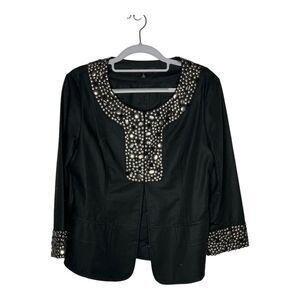 Lafayette 148 Blazer Womens Size‎ 4 Beaded Embellished Jacket Western *Flaw